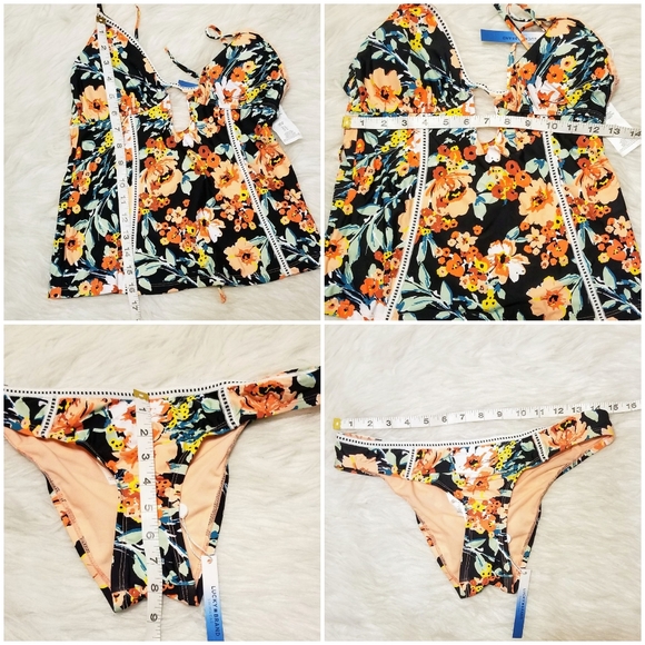 LUCKY BRAND Wild Flower Tankini& Cheeky Bottom - Picture 8 of 8